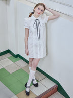 Pintuck mini shirt dress ホワイト size:M model:171cm ANIUTA