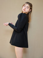Tulip embroidered volume sleeve blouse ブラック size:M model:174cm KATERYNA
