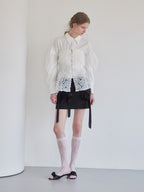 Rose mini skirt ブラック size:M model:174cm LERA