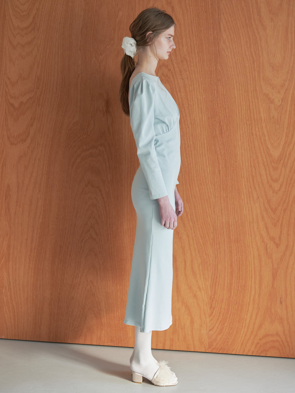 I miss you heart cut dress ミント