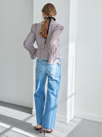 Front ribbon blouse ブラウン size:M model:171cm ANIUTA