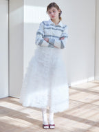 Tulle tiered volume skirt ホワイト size:M model:174cm KATERYNA
