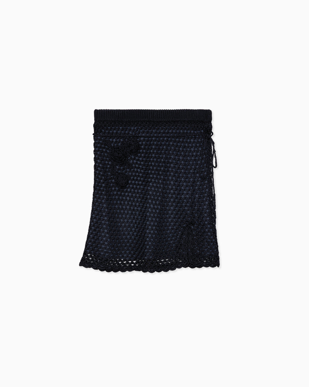 Rose crochet mini skirt ネイビー