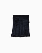 Rose crochet mini skirt ネイビー