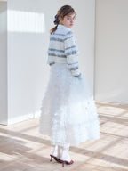 Tulle tiered volume skirt ホワイト size:M model:174cm KATERYNA