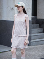 Low belt lace mini dress ピンク size:M model:170cm ALICE