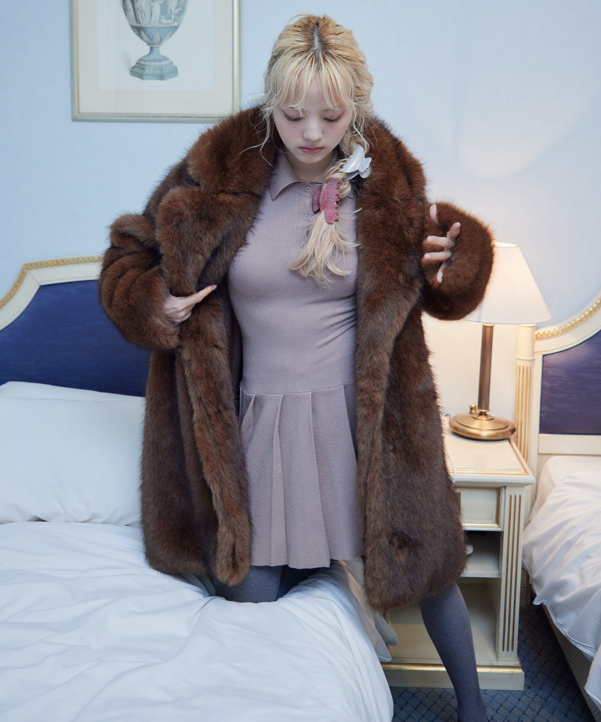 Fur coat ブラウン size:M model:163cm MINAMI