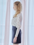Lace lined cardigan ホワイト size:M model:173cm Olesia