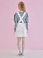 Rose pleated apron dress ホワイト size:M model:173cm Olesia