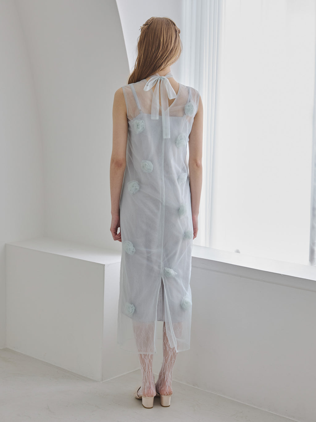 Rose tulle dress ミント size:M model:175cm MARTA