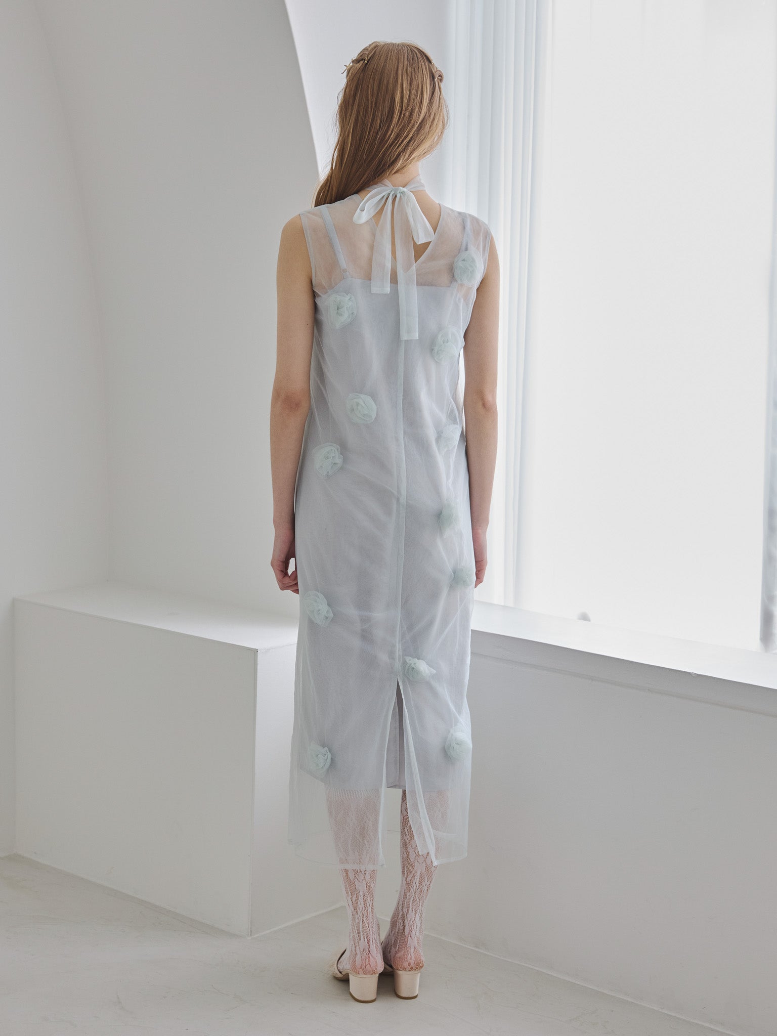 Rose tulle dress ミント size:M model:175cm MARTA
