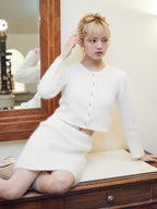 Shaggy mini skirt ホワイト size:M model:163cm MINAMI