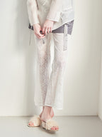 Heart trimming lace pants ホワイト size:M model:174cm LERA