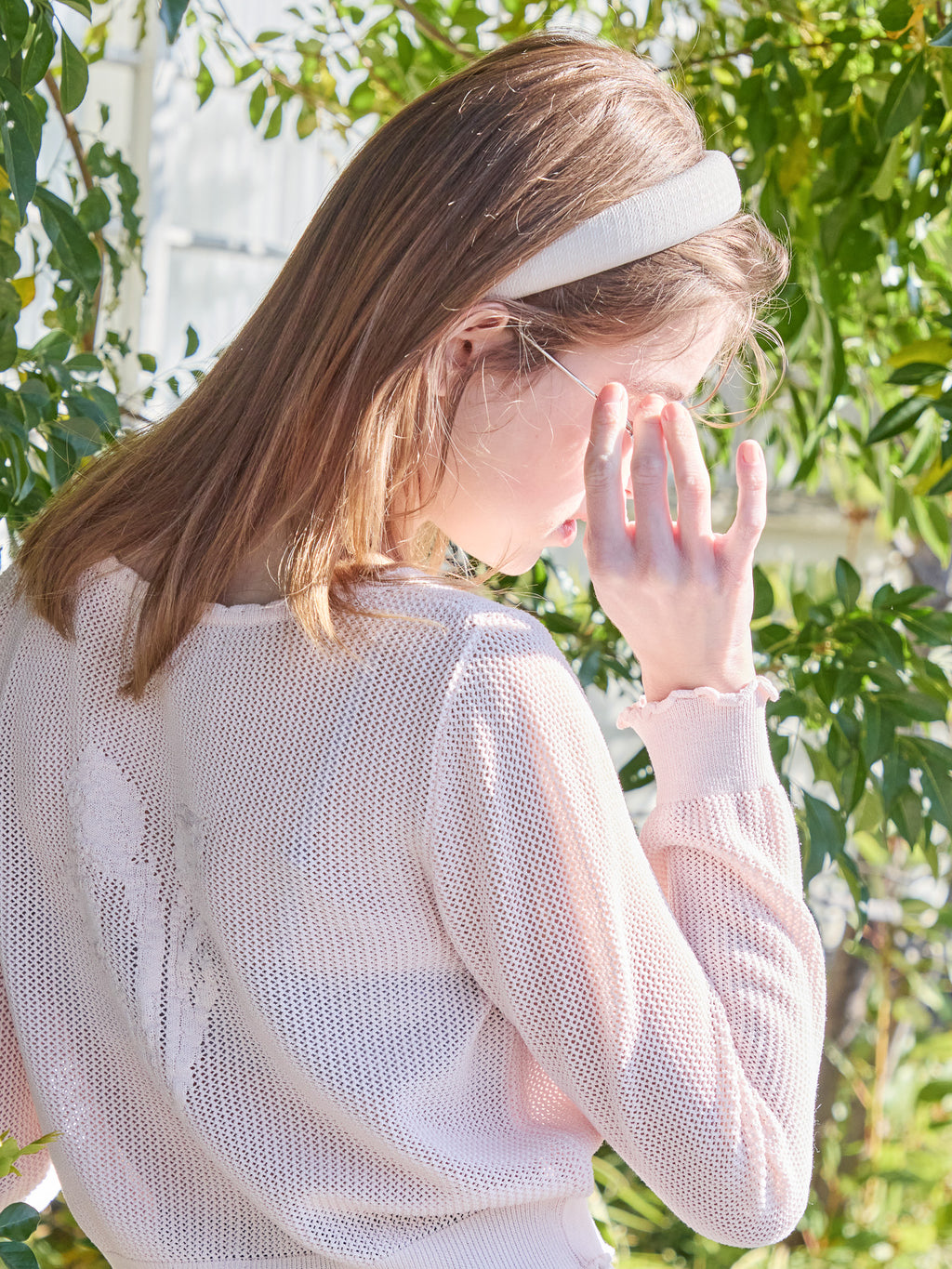 Tulip crochet cardigan ピンク size:M model:174cm KATERYNA