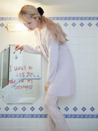Shaggy mini skirt ラベンダー size:M model:163cm MINAMI