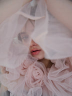 Rose tulle off shoulder blouse ピンク size:M model:174cm KATERYNA
