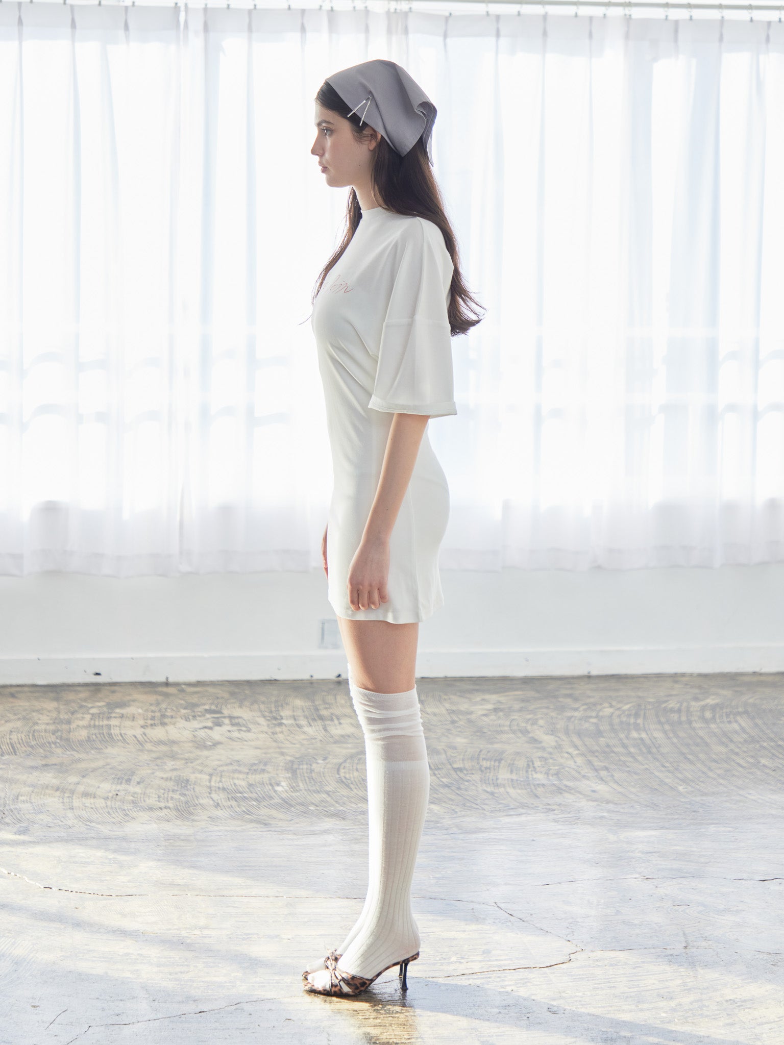 Logo T-shirt dress ホワイト size:M model:172cm GINEVRA