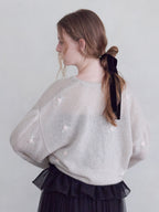Many rose embroidery cardigan モカ size:M model:173cm ALINA