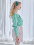 Lace lined cardigan グリーン size:M model:173cm Olesia