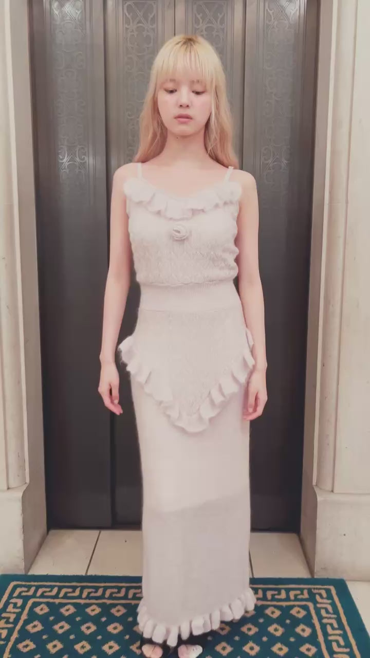 Mohair crochet cami dress