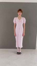 Rose gingham dress