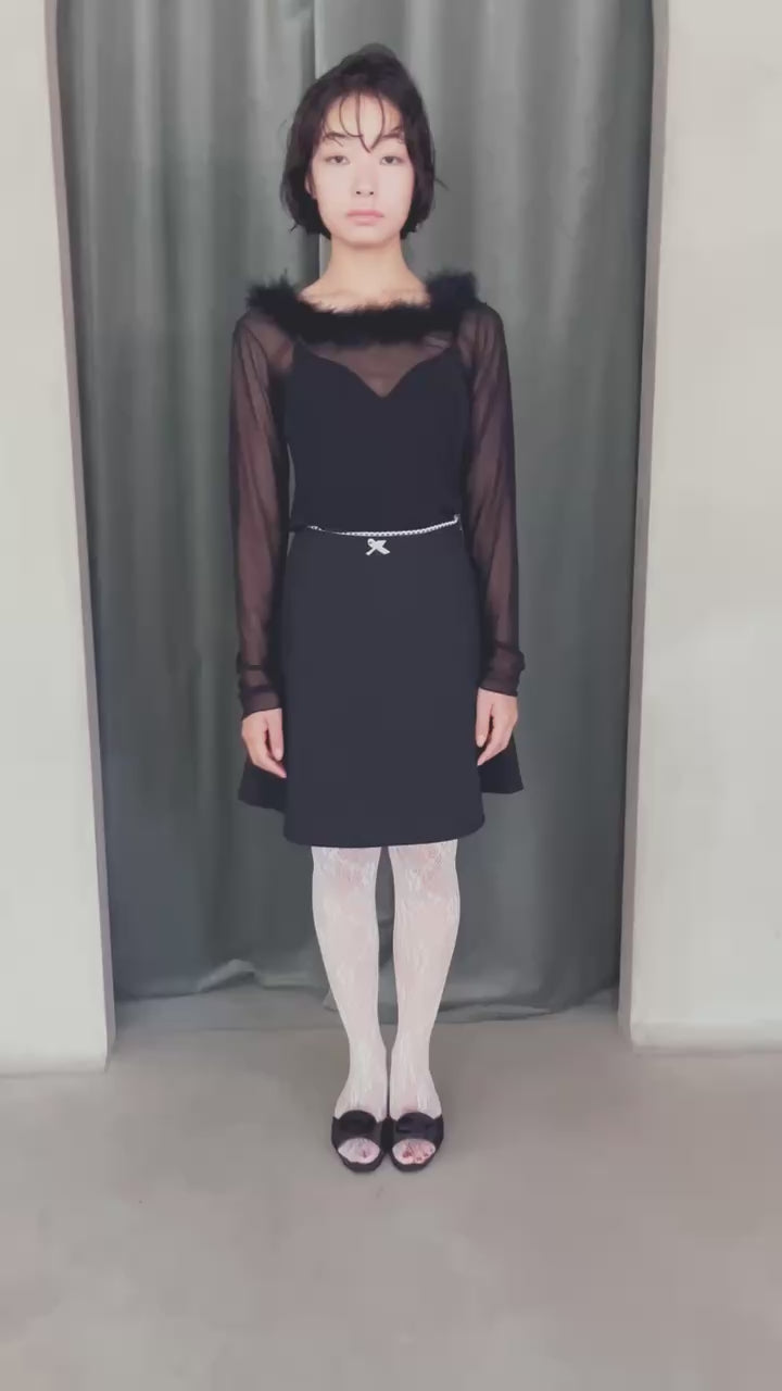 Hem flare mini skirt
