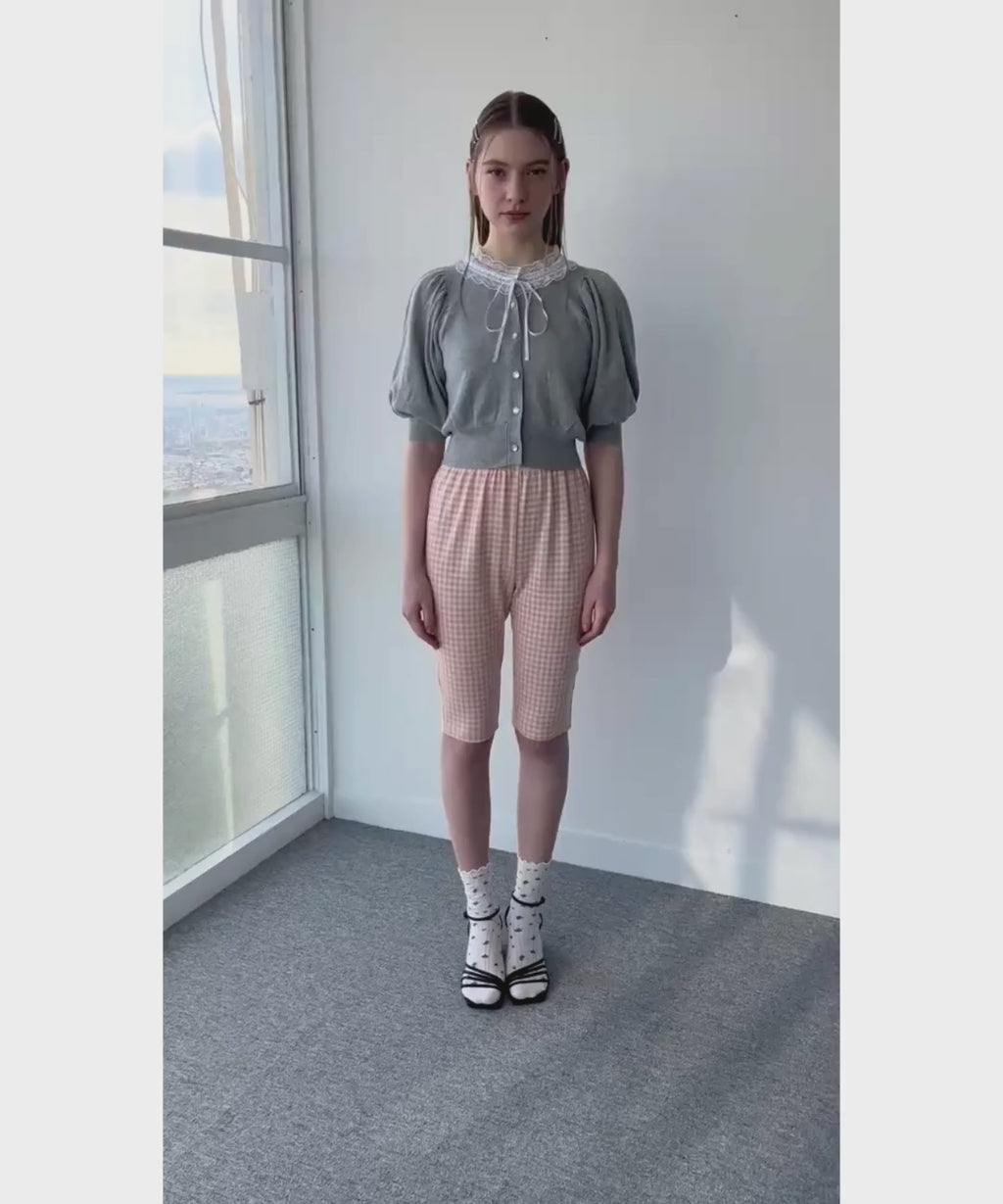 Gingham check sabrina stretch pants