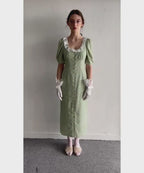 Decollete lace dress
