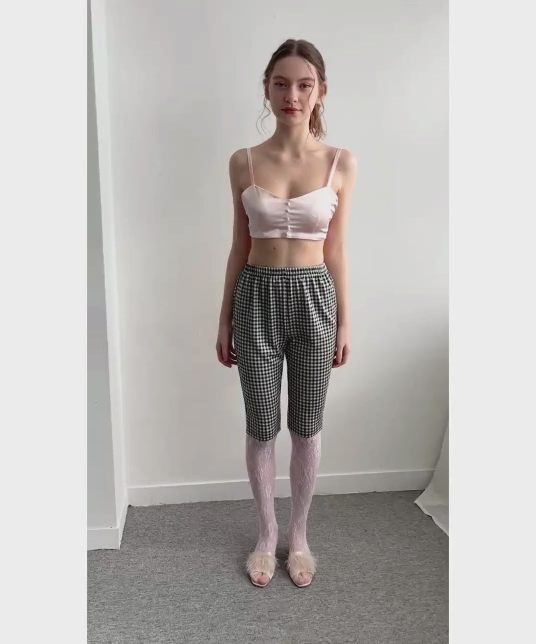 Satin bra top