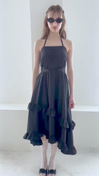 Lily embroidered apron long dress