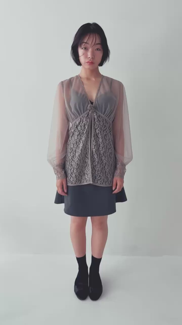Rose sheer blouse