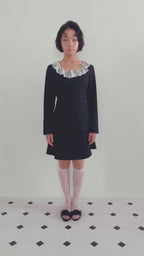 Lace trimmed tailored blouse