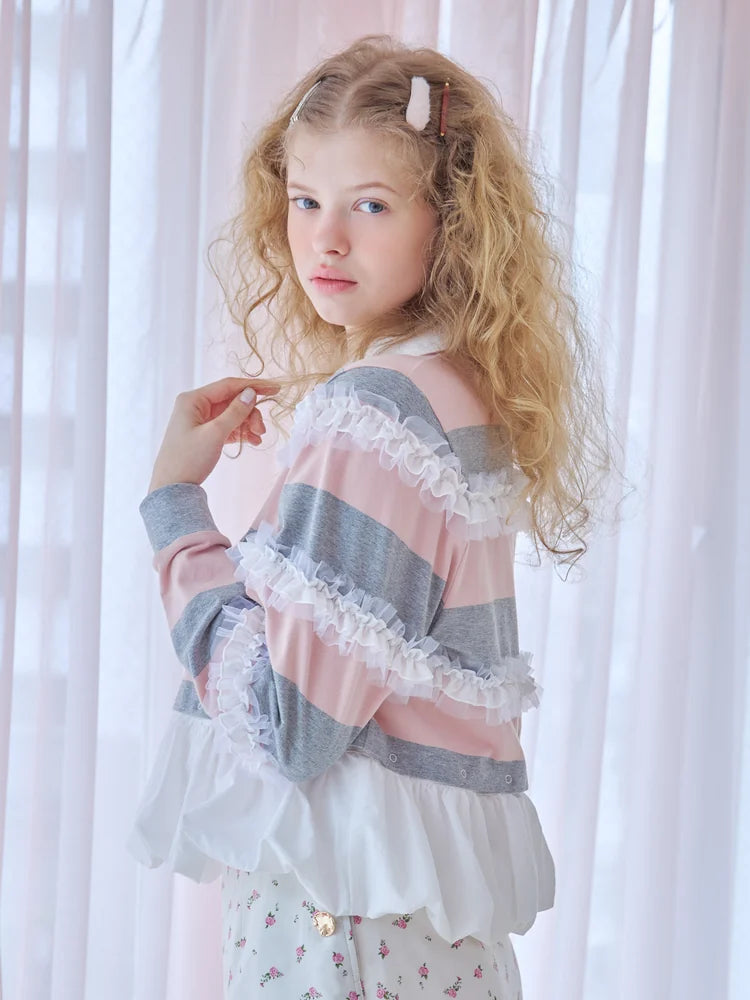 Balloon hem rugby shirt