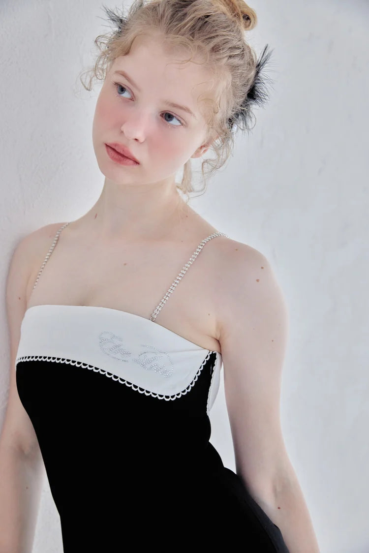 Rhinestone mini dress look