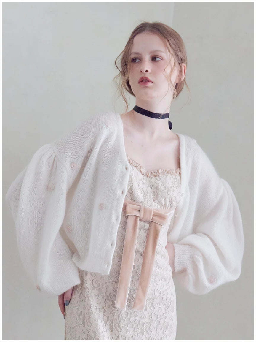 Many rose embroidery cardigan — 1