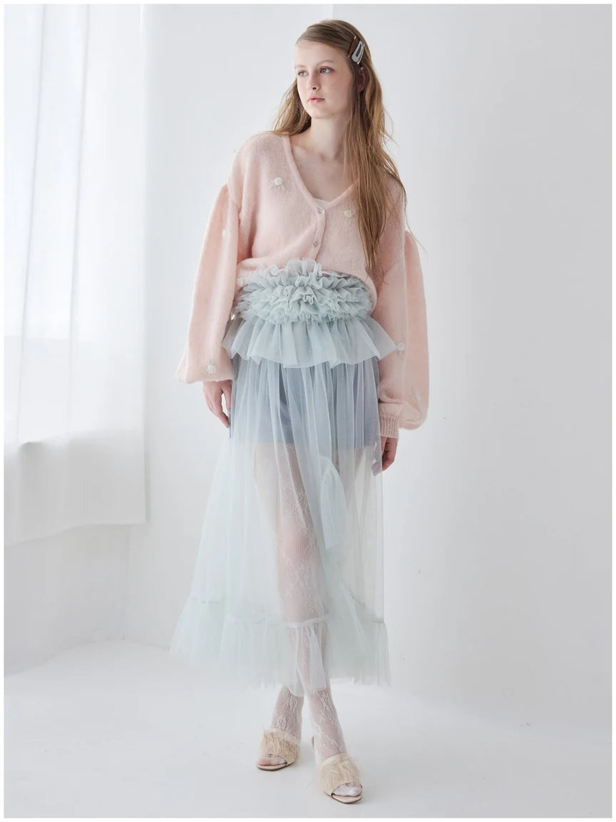 Many rose embroidery cardigan — 3